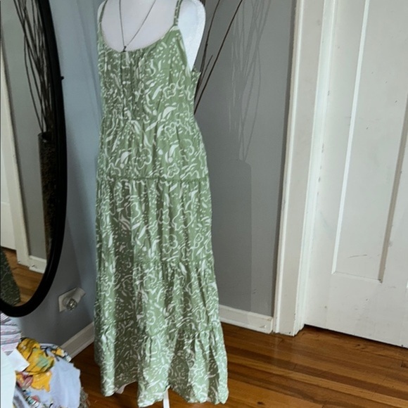 Lost + Wander Dresses & Skirts - Green Spaghetti Strap Maxi Sundress for Wedding Guest